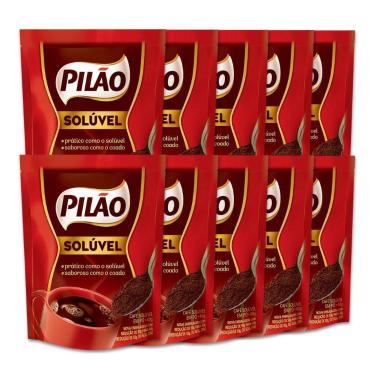 Imagem de Café Pilão Solúvel Tradicional Kit 10 Sachês 40g