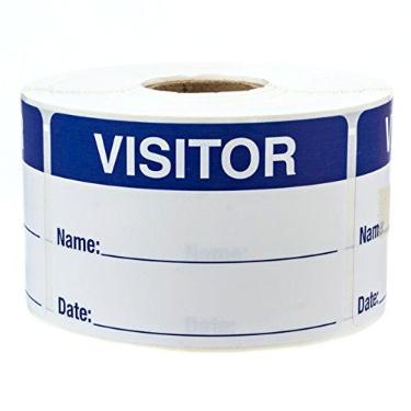 Imagem de Adesivos com 500 etiquetas de identificação e senha de visitante/fácil de escrever