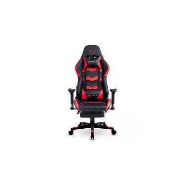 Imagem de Cadeira Gamer XT Racer Speed Series, Até 120kg, Com Almofadas e Apoio de Pés, Reclinável, Descanso de Braço 2D, Preto e Vermelho - XTS180