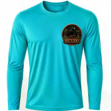 Imagem de Camisa Uv +50 Pássaro Bicudo - Proteção Solar cor:Azul TurquesaTamanho