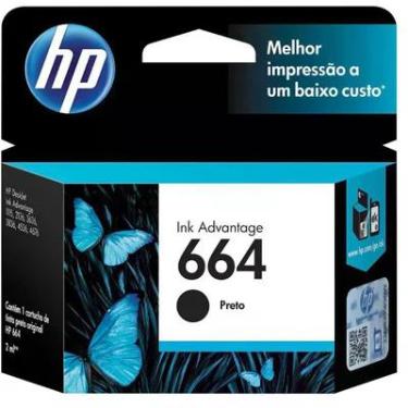 Imagem de Cartucho Hp Fv29ab 664, Preto, 2ml - Original