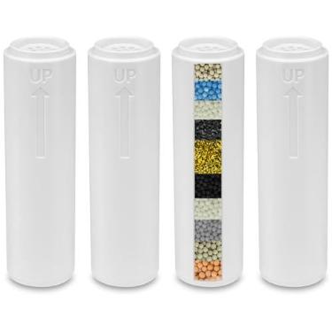 Imagem de Substituição de filtro de chuveiro multiestágio compatível com filtro de chuveiro INAVAMZ para filtro de chuveiro Fitespot para chuveiro portátil, pacote com 4
