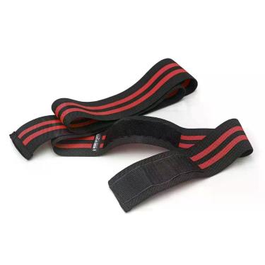Imagem de Par Joelheira Elástica Musculação Lpo C/Fecho vermelho Keer Sports