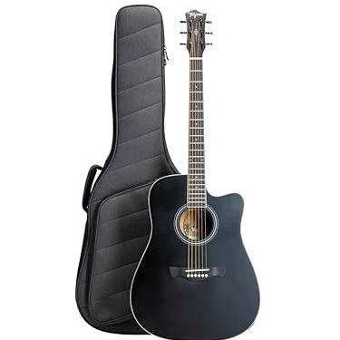 Imagem de VIOLÃO FOLK EQ AÇO SUNSET EQ-BKOP GIG BAG T/SOLID SPRUCE B/S SAPELE TAGIMA