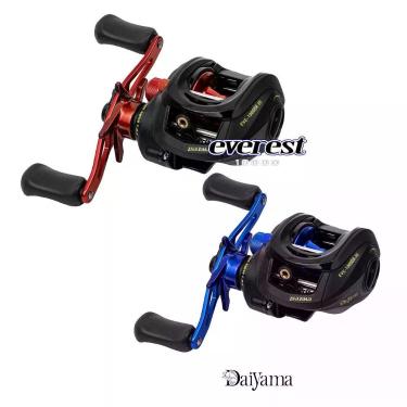 Imagem de Kit Carretilha e Vara Everest 10000 10 Rolamentos Freio 6,5KG Manivela Vermelha Daiyama