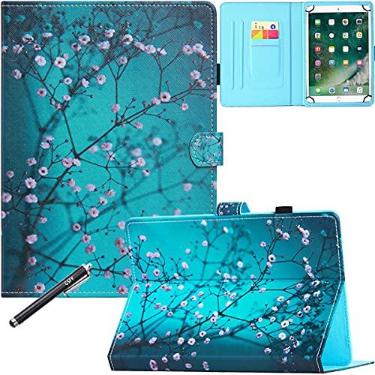 Imagem de GSFY Capa universal de 8 polegadas, capa protetora de couro com suporte Stylus para iPad Mini/Samsung/Kindle/Huawei/Lenovo/Nook 7.9 8.0 8.4 polegadas Tablet - flor de damasco