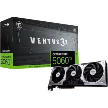 Imagem de Placa De Vídeo Msi Geforce RTX 5060 Ti Ventus 3x Oc, 16gb Gddr7, 128-bit, Dlss, Ray Tracing - G506t-16v3c