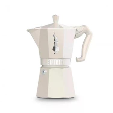 Imagem de Cafeteira Moka Express 3 Xic Exclusive Areia para Café em Aço Inoxidável Uso Doméstico Bialetti