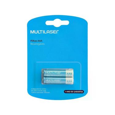 Imagem de Pilha Recarregável AAA CB051 Multilaser - 1000mAh 2 Unidades