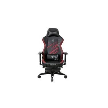 Imagem de Cadeira Gamer 1STPLAYER DUKE, Até 160kg, Almofadas e Apoio para os Pés, Cilindro de Gás Classe 4, Preta e Vermelha - DUKE-FR-BKRE