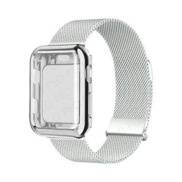 Imagem de Pulseira De Metal Com Fecho Magnético Para Apple Watch, 45mm 44mm 38mm