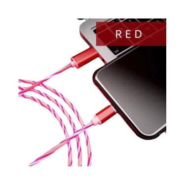Imagem de Cabo De Carregamento LED Brilhante Micro USB Tipo C Para Samsung Xiaom