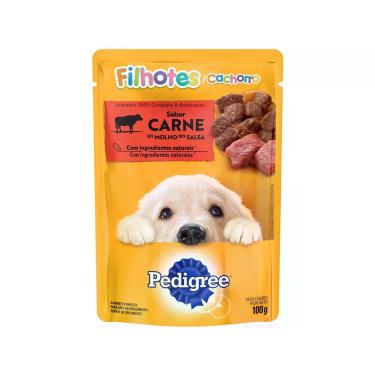 Imagem de Ração Úmida para Cachorro Filhote Sachê Pedigree - Carne ao Molho 100g