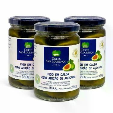 Imagem de Kit 3 Figo em Calda SÃO LOURENÇO Zero Adição Açucar 350g