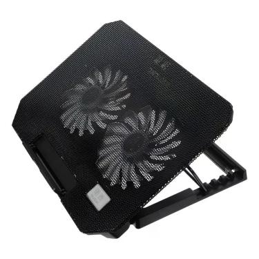 Imagem de Base Suporte Cooler Notebook 2 Ventoinhas Led Usb Ajustável - Shopmix