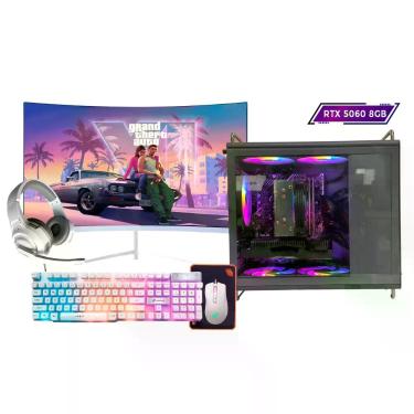 Imagem de Computador Gamer Intel i9 11ª 64gb Ram Ssd 2tb Rtx 5060 8gb Monitor 23