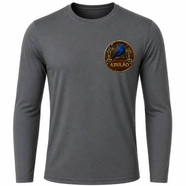 Imagem de Camisa Uv +50 Pássaro Azulão - Proteção Solar cor:GrafiteTamanho:G - G