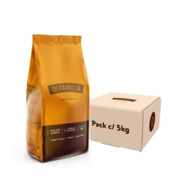 Imagem de Café Especial Di Famiglia | Café Premium em Grãos | Clássico | 100% Arábica | Torra Média | Pack (5 pacotes de 1Kg) 5kg