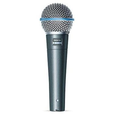 Imagem de Microfone Shure Beta 58A | Microfone vocal dinâmico supercardioide para palco e estúdio; inclui adaptador de suporte A25D, adaptador de rosca e bolsa de