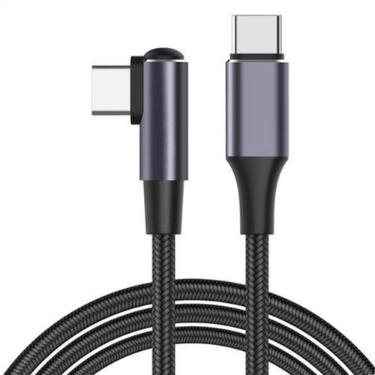 Imagem de Cabo USB-C ponta 90 graus Resolução 8K 60Hz e para Transferência de Da