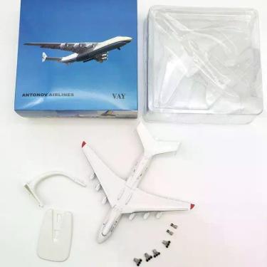 Imagem de Miniatura Avião de Metal Antonov AN225 20cm Coleção Aeronaves - oem, A