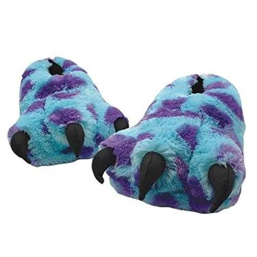 Imagem de Pantufa 3D Pata Sulley Sullivan Monstros SA Unissex Infantil Tamanho:P;Cor:Azul