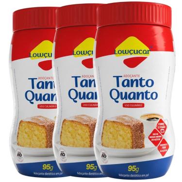 Imagem de Kit 3 Unid. Adoçante Tanto Quanto Forno E Fogão Lowçucar 95g