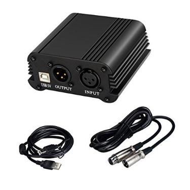 Imagem de Kit de fonte de alimentação Phantom de 48 V para equipamento de gravação de microfone condensador