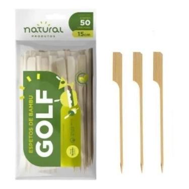 Imagem de Espeto Bambú Golf 15cm Petiscos Lanches 50 Unidades - NATURAL PRODUTOS