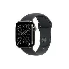 Apple Watch Series 11 GPS + Cellular, Caixa ardósia de titânio de 42 mm, Pulseira esportiva Preta, Tamanho P/M - MF8R4AM/A
