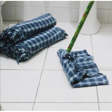 Imagem de Kit 5 sacos alvejados para limpeza profissional 100% algodão - BruceBa