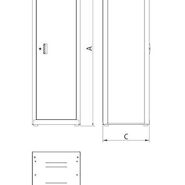 Imagem de Armário Modular para Ferramentas 1 Porta e Caixas Bin Tramontina PRO Cinza