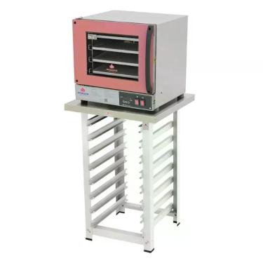 Imagem de Kit Forno Bancada Prp004 Plus Rosa 127V + Mesa Mes004 Progas - Progás,