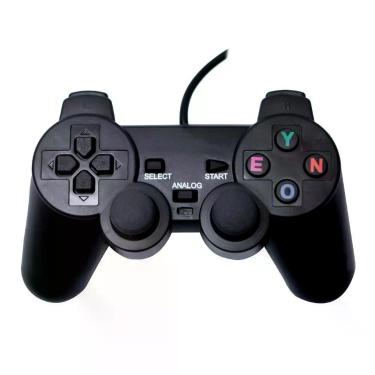 Imagem de Controle Joystick Para Playstation 2 Preto Analógico Ps2