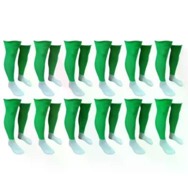 Imagem de Meião De Futebol Delfia Popular Adulto Kit Com 12 Pares 38 a 44, Verde