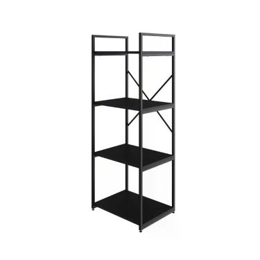 Imagem de Estante C/04 Prateleiras 118x45x33cm Yon Preto Tx/est.preta Preto Tx/est.preta