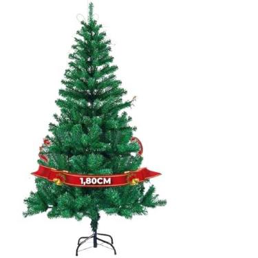 Imagem de Árvore De Natal Pinheiro Luxo Base de Ferro 1,50m 1,80m 2,10m 2,40m Galhos Super Cheios Com Hastes Flexíveis(1.80 metros com 850 Galhos)