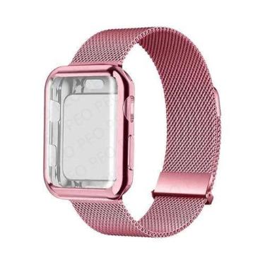 Imagem de Pulseira De Metal Com Fecho Magnético Para Apple Watch, 45mm 44mm 38mm