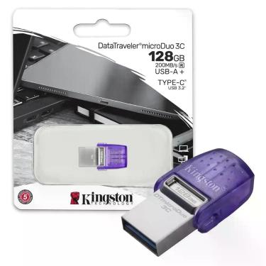 Imagem de Pen Drive Kingston Datatraveler 128Gb Micro Duo 3C USB3.2 Tipo A e C 6