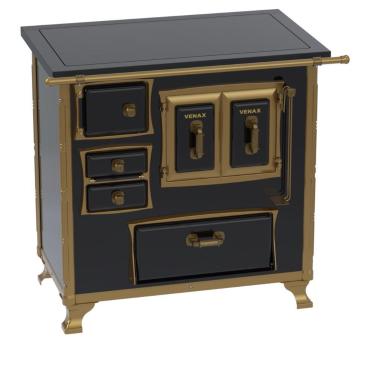Imagem de Fogao a Lenha Venax GII n 1 Renaissance Premium Preto SD