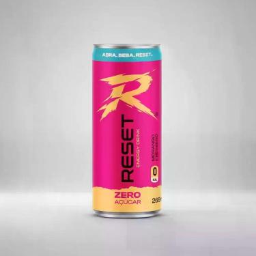 Imagem de Energy Drink Zero açúcar Morango E Pessego Reset 269Ml - 6 Unidades - 