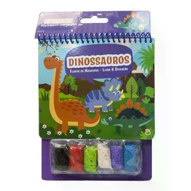 Imagem de Livro - Flocos de Massinha - Livro & Diversão: Dinossauros