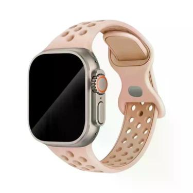 Imagem de Pulseira De Borracha Colorida Para Apple Watch Band 44mm 45mm 46mm 49m