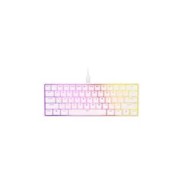 Imagem de Teclado Gamer Mecânico CORSAIR K65 RGB MINI 8000hz, LED RGB, 60%, Teclas CHERRY MX SPEED, USB 3.0, Branco - CH-9194114-NA