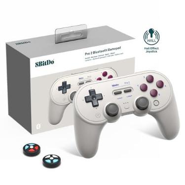 Imagem de 8Bitdo Pro 2 Bluetooth Controller (Hall Effect Joystick Update) - for Switch PC Windows Android MacOS Steam Raspberry Pi (G Edition) Red Buttons