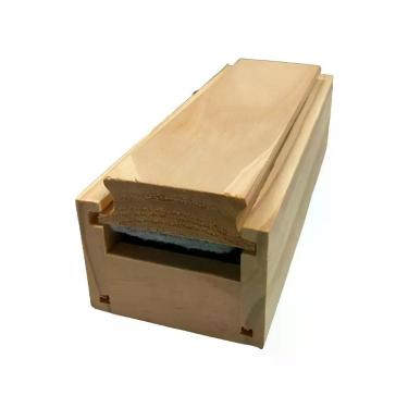 Imagem de Apagador de Lousa Mais Madeira com Porta Giz e Depósito Amadeirado 16CM