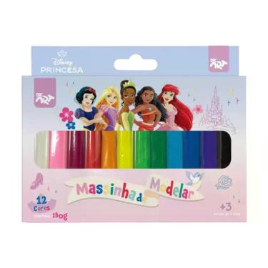 Imagem de Massinha de Modelar 12 Cores Disney Princesas (Pacote c/ 10 caixas) DA