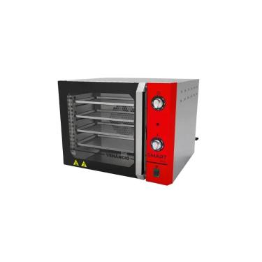 Imagem de Forno Turbo Elétrico Convector Smart Basic Metalúrgica Venâncio FCSB4E Aço Inox 55L Painel Vermelho 220V