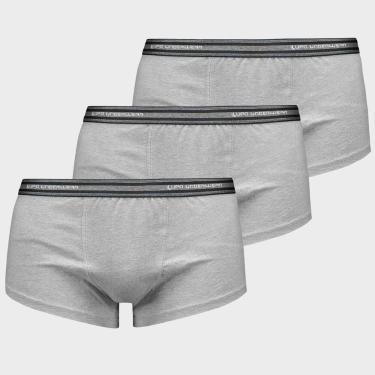 Imagem de Kit 3 Cuecas Sunga Lupo Basic Algodão com Elastano Cinza, P