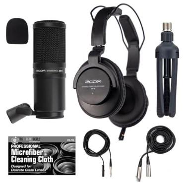 Imagem de The Imaging World Pacote De Microfone Para Podcast Zoom Zdm-1 Com Fones Ouvido, Protetor Contra Vento, Xlr E Suporte Mesa - Theimagingworld